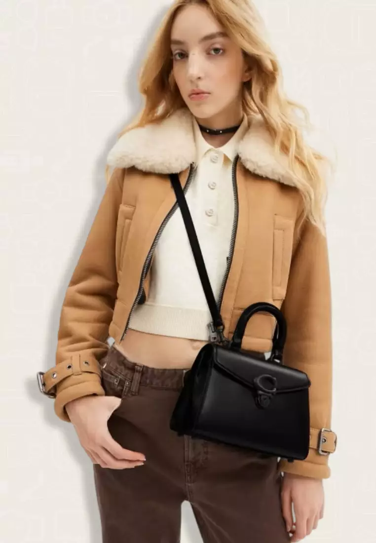 Coach Sammy 21 Top Handle Bag Black
