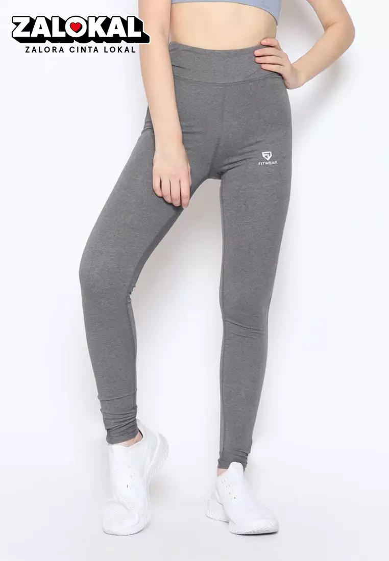 Fitwear - Legging Olahraga Wanita TWISHA ANKLE TWIST - GREY