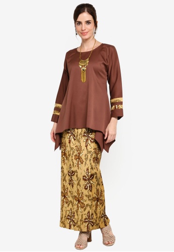 Melayu Manis Batik from Yans Creation in Brown