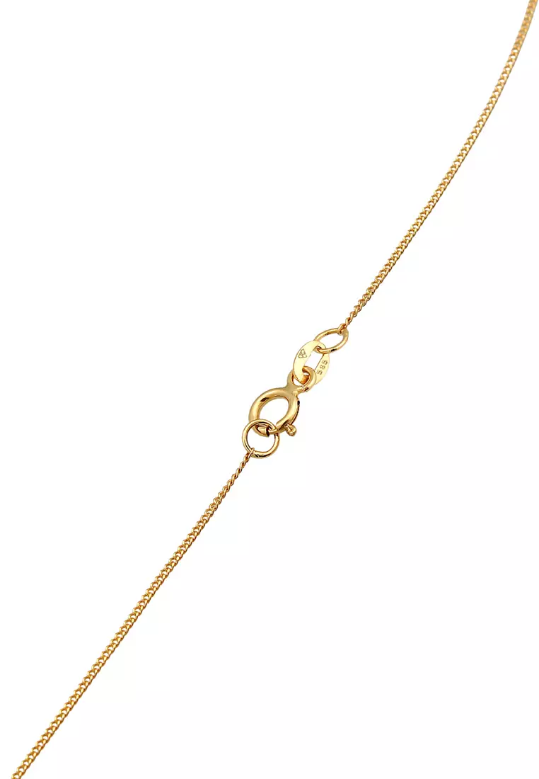 Necklace Choker Solitaire Filigree Moonstone 585 Yellow Gold