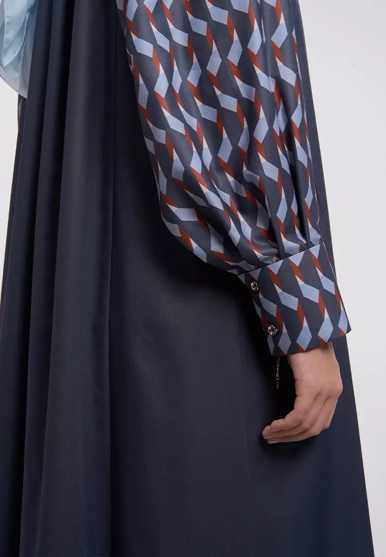 Kami Edna Drapery Sleeve Dress Frost