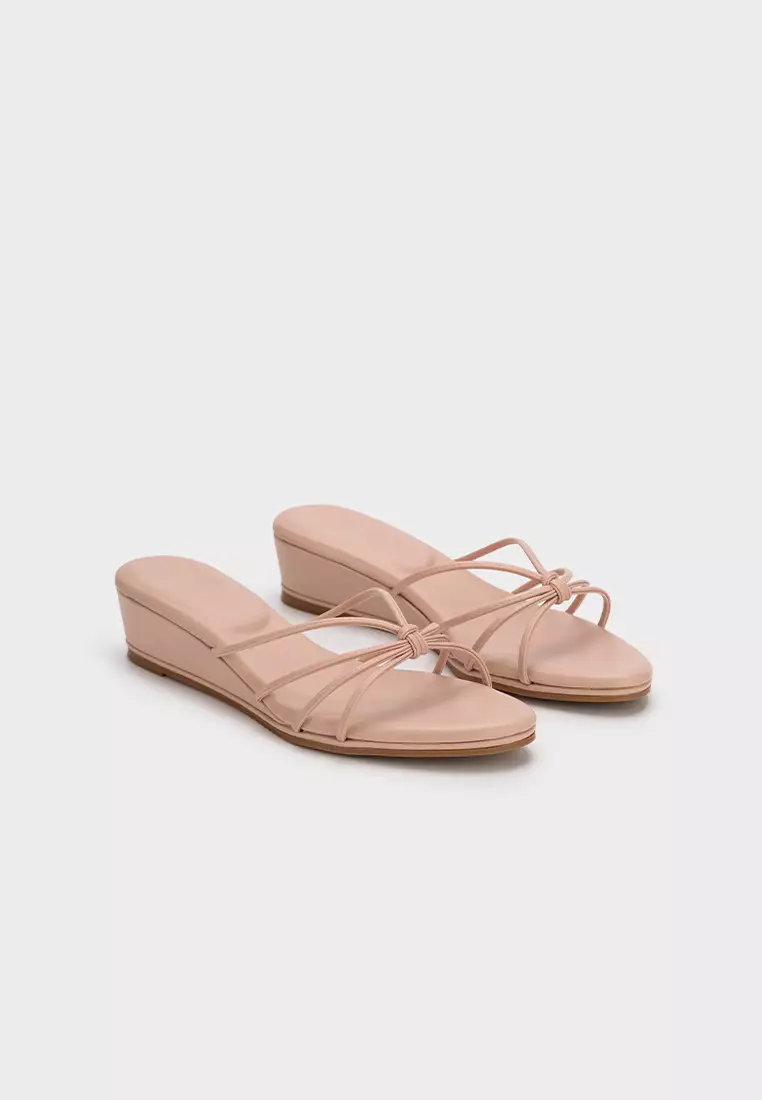 KNOTTED CLOUDFOAM LOW WEDGE HEEL 細帶編織云朵泡沫楔型拖鞋