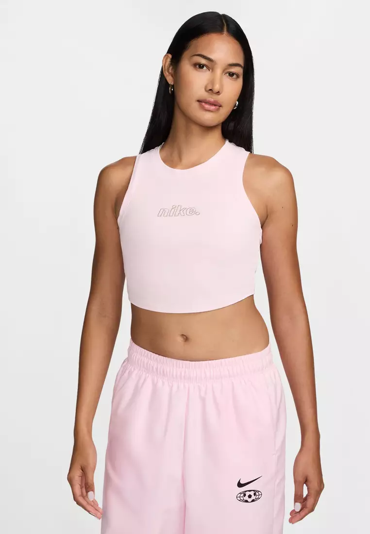 【Nike】◆NSW 女性 半袖 ポロ トップ◆PINK◆ NIKE W NSW PHNX FLC OOS LOGO QZ TOP FV7679-634 Pink