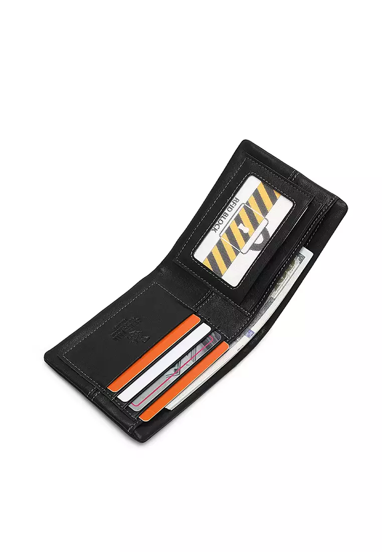 Genuine Leather RFID Short Wallet (Dompet Pendek Kulit Asli RFID Pria) - Hitam