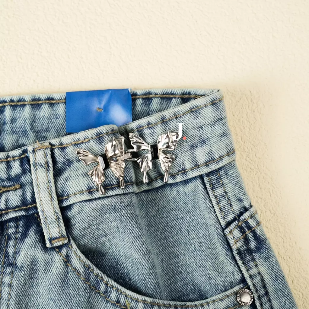 1set Kancing Pengecil Jeans Adjustable Butterfly