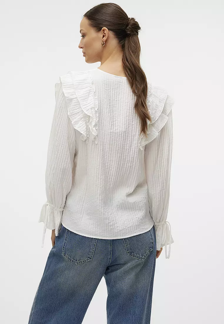 Kausa Frill Long Sleeve Top