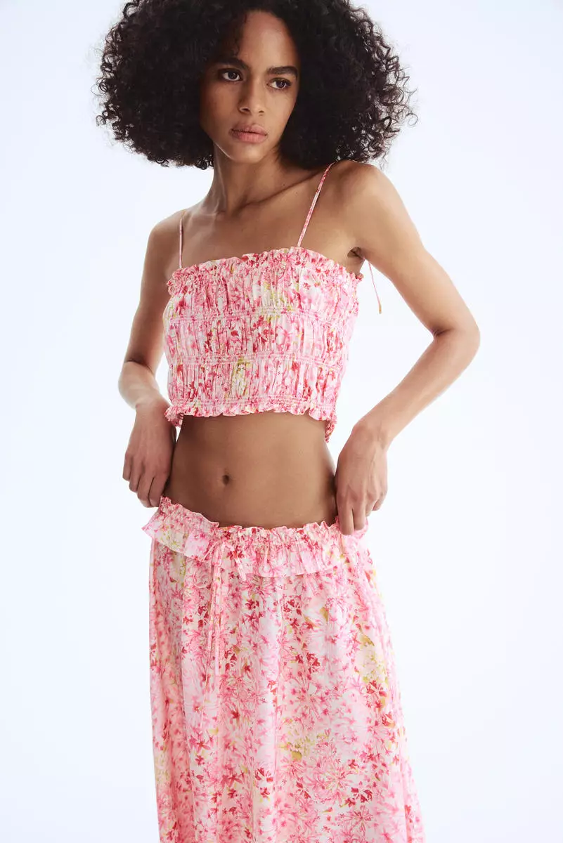 Frill-trimmed maxi skirt