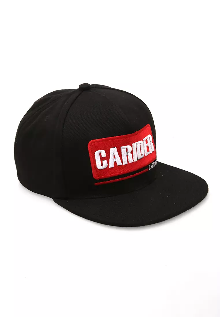 Yuma Topi Snapback Pria Motif Carider Adjustable Strap Material Raffel ORIGINAL - Black