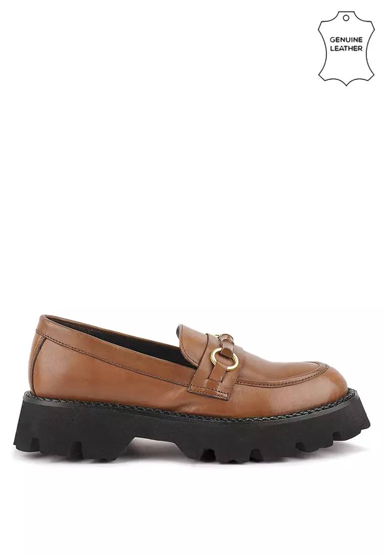 Discount on Rag & Co.  shoes - SKU: Tan Chunky Leather Loafers