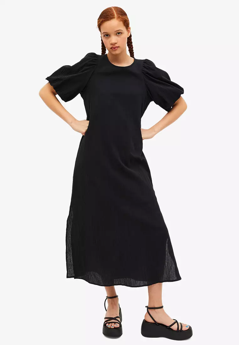 Maxi day dress with sleeves shop
