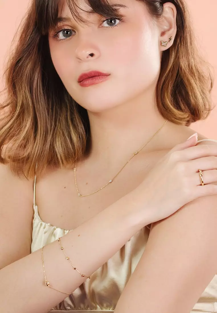 Sphere Chain Bracelet 14k Gold