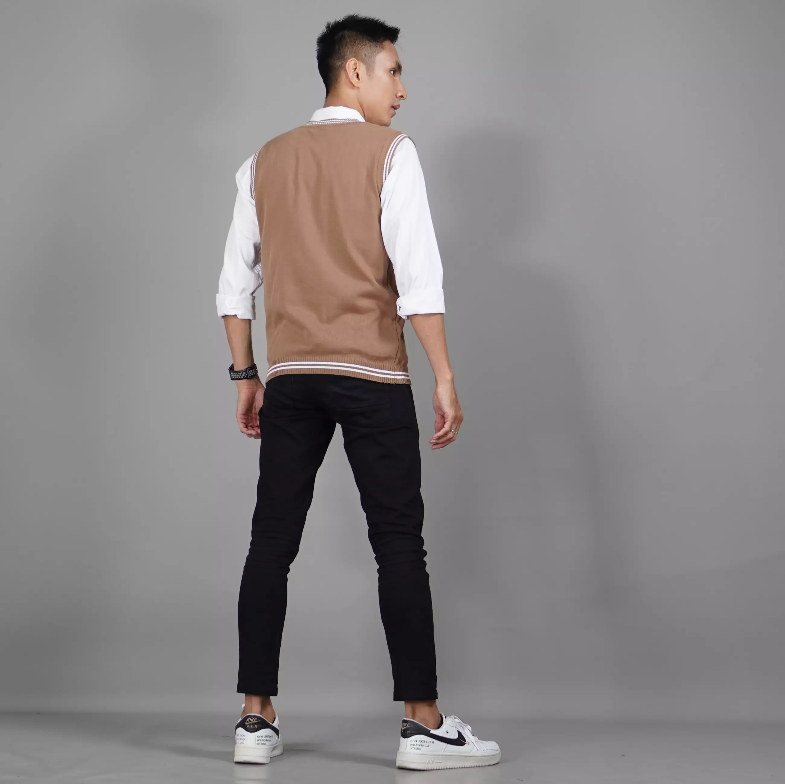 Rompi Rajut Pria Knit Vest Knit Outer Korean Style Rompi Pria Rajut - MILO