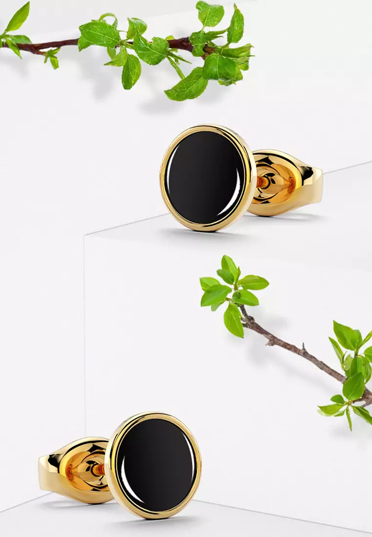 Mitch Stud Earrings in Gold 8mm