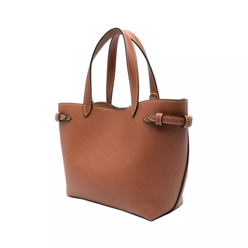 Mini Cabas Anais Cuir Triomphe in Grained Calfskin Tan