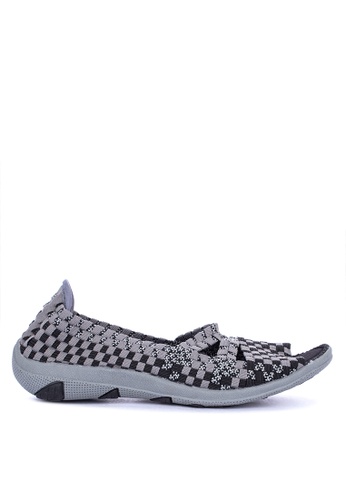 Wade black and grey Slip On Sneakers 858F7SHB174407GS_1