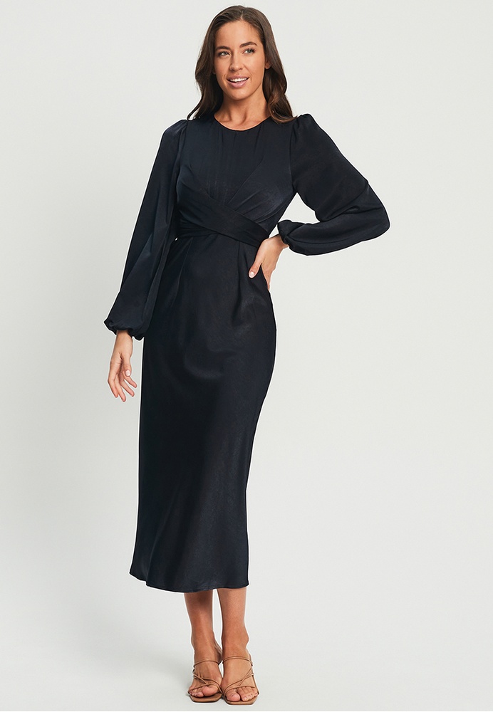 Tussah Women's Sonia Midi Dress - Black | Catch.com.au