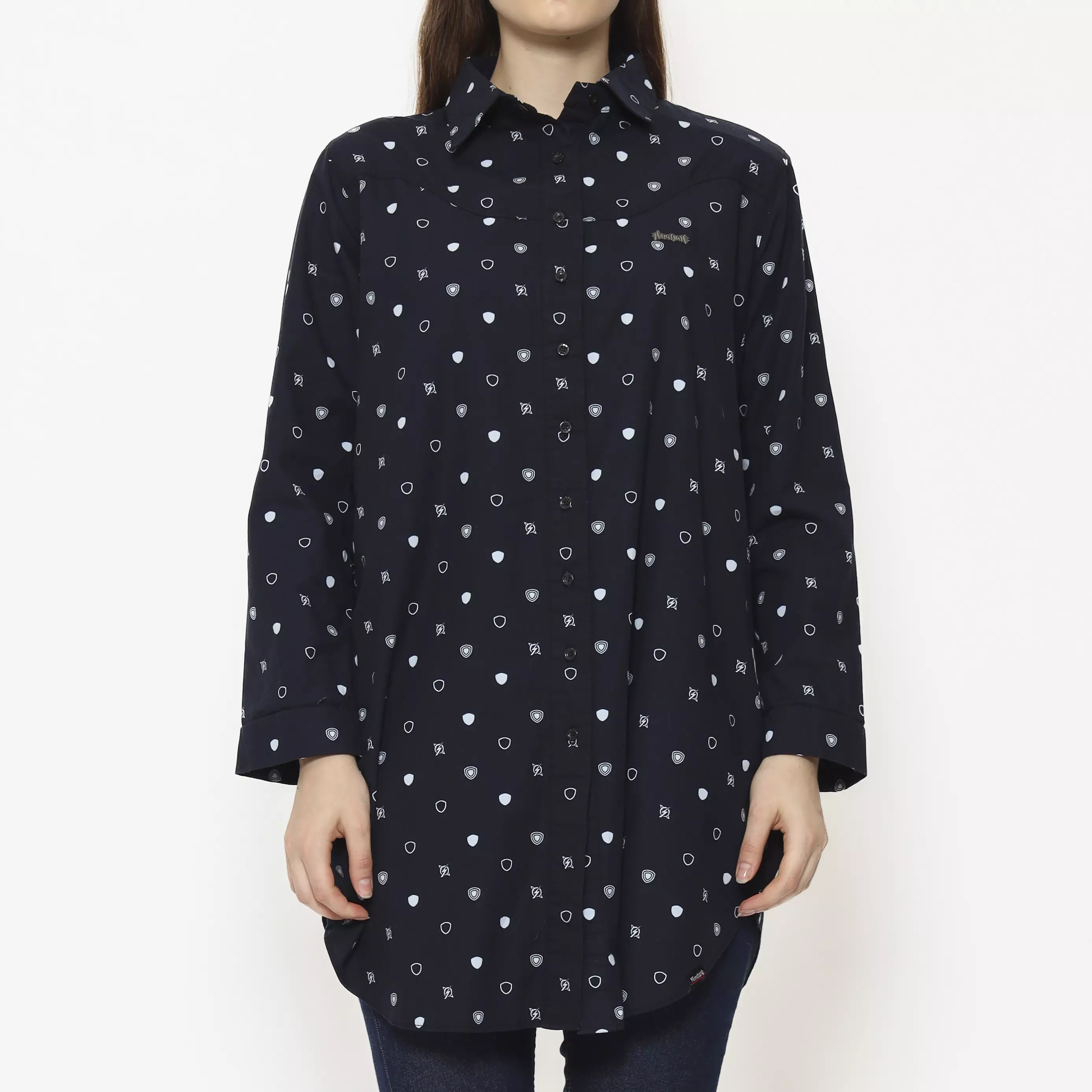 Planet Surf Clothing Kemeja lengan panjang Wanita Loki Tunic Planet Surf