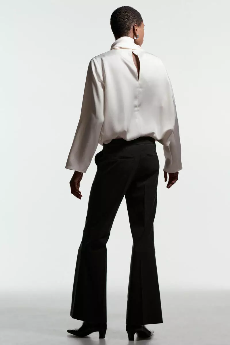 Flared tailored trousers