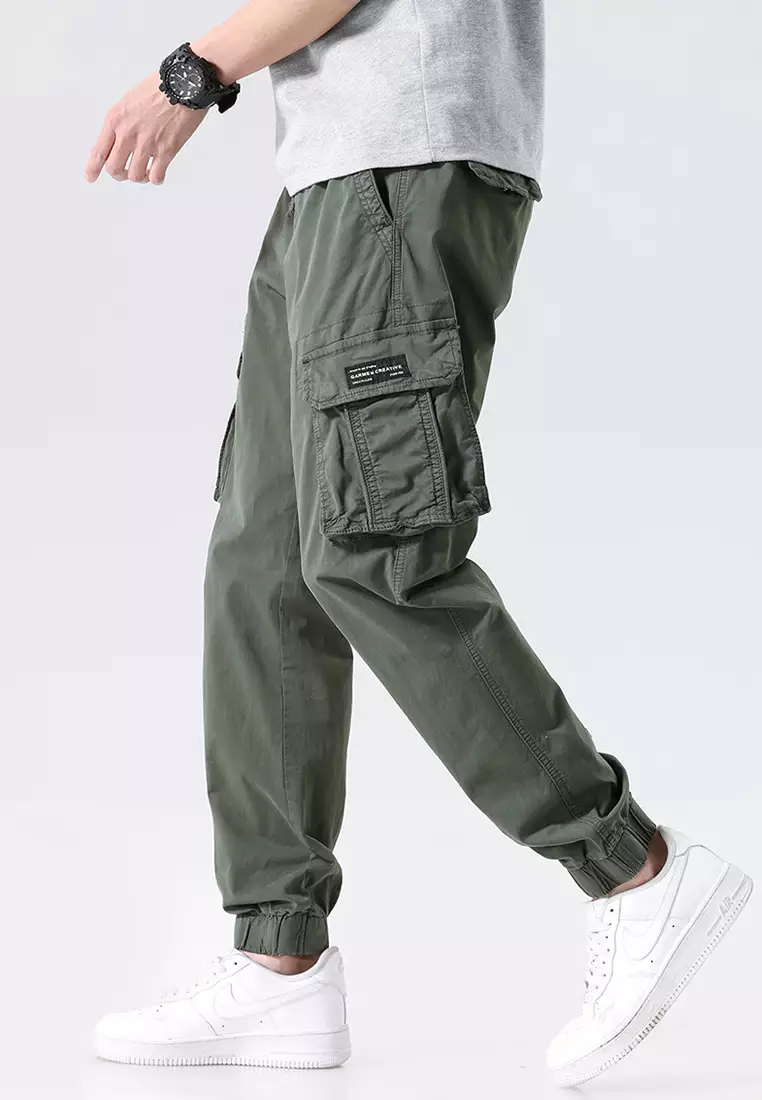 機能風口袋工裝長褲 GJL695