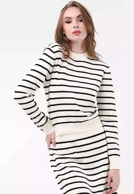 Long Sleeve Knitted Stripe