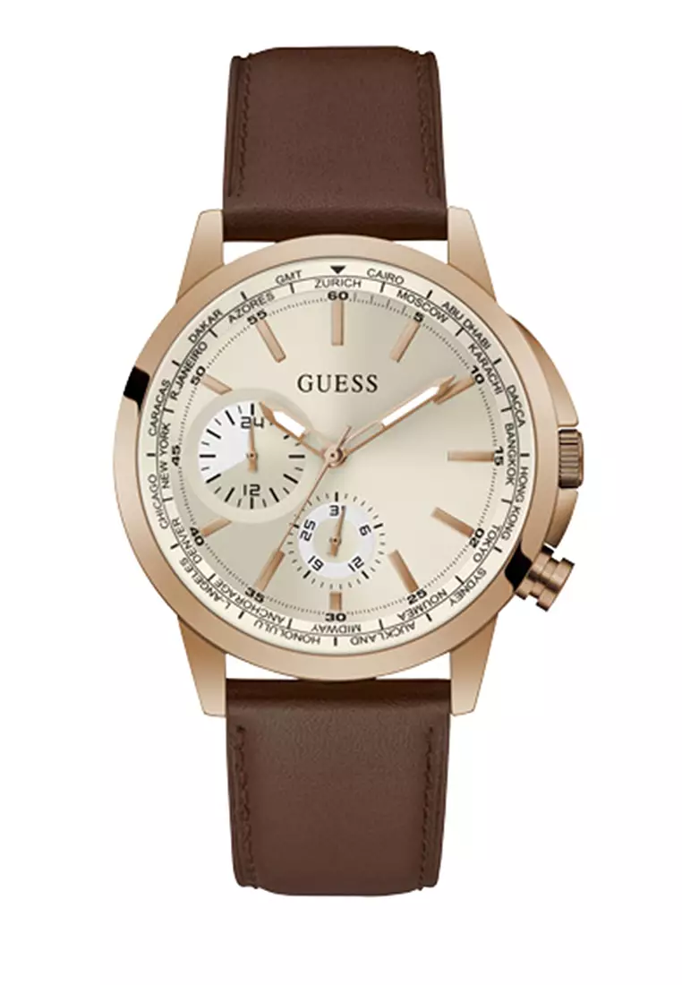 Guess Watches Leather Strap Watches For Men 2024 ZALORA Philippines