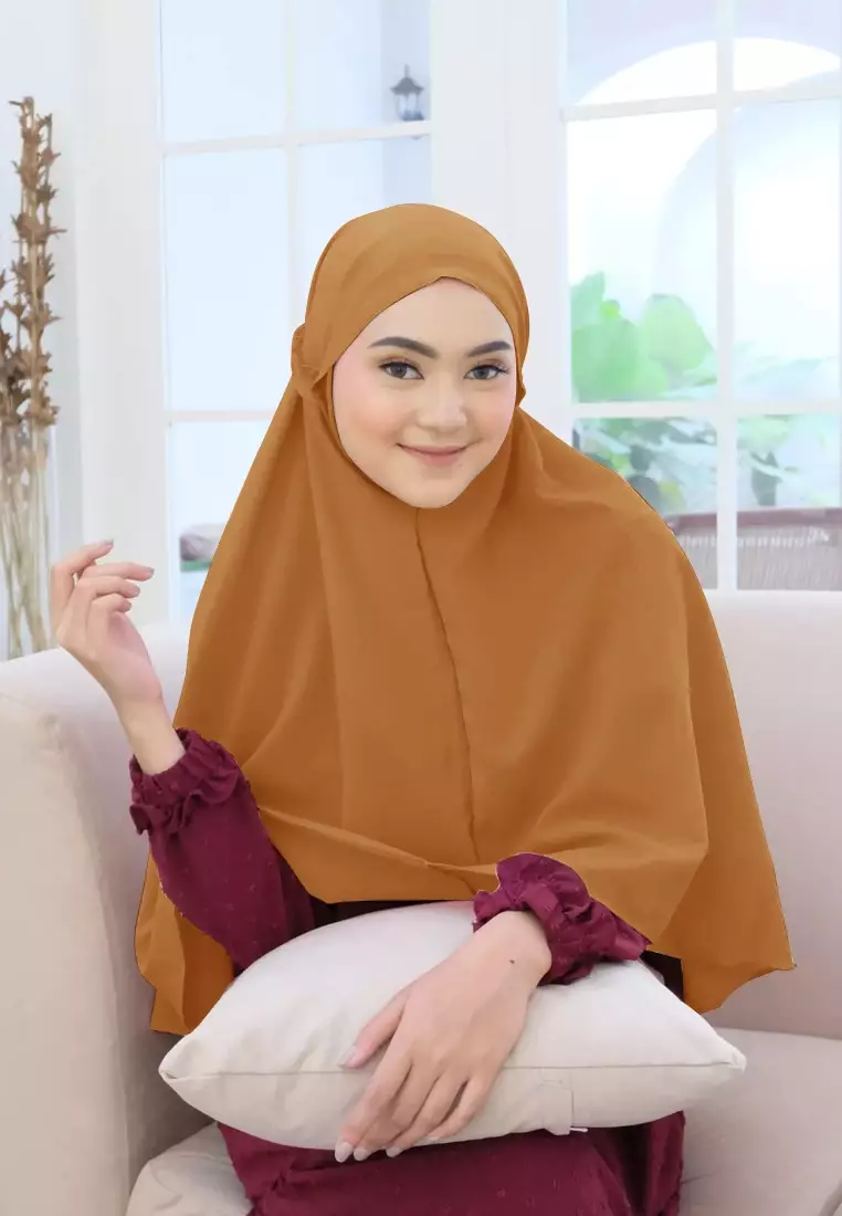 Cotton Bee - Zaylie Bergo Tali | Hijab Instan Tali Ruffle - Mustard