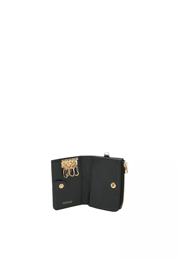 L-Zip Key Case - Black