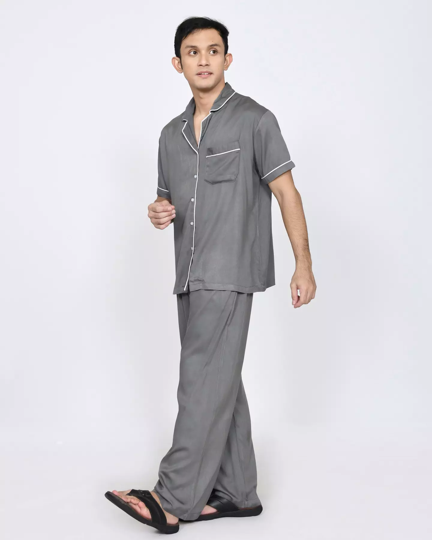 SET Piyama Lengan Pendek Pria (Polos Rey Series)