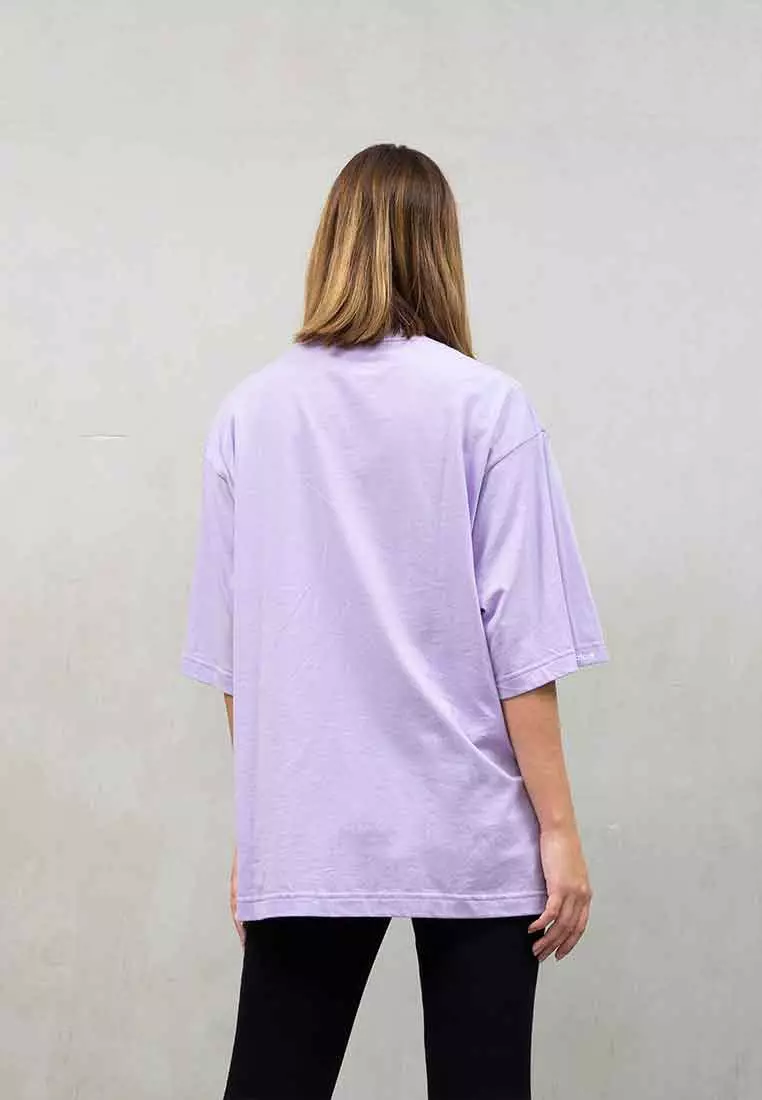 kaos oversized polos pria wanita oversize shirt lilac houseofcuff