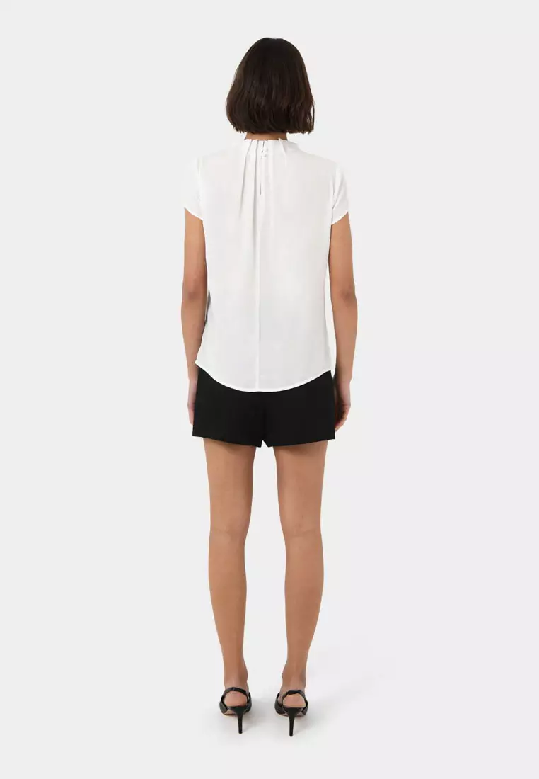 Olivia Pleated High Neck Top