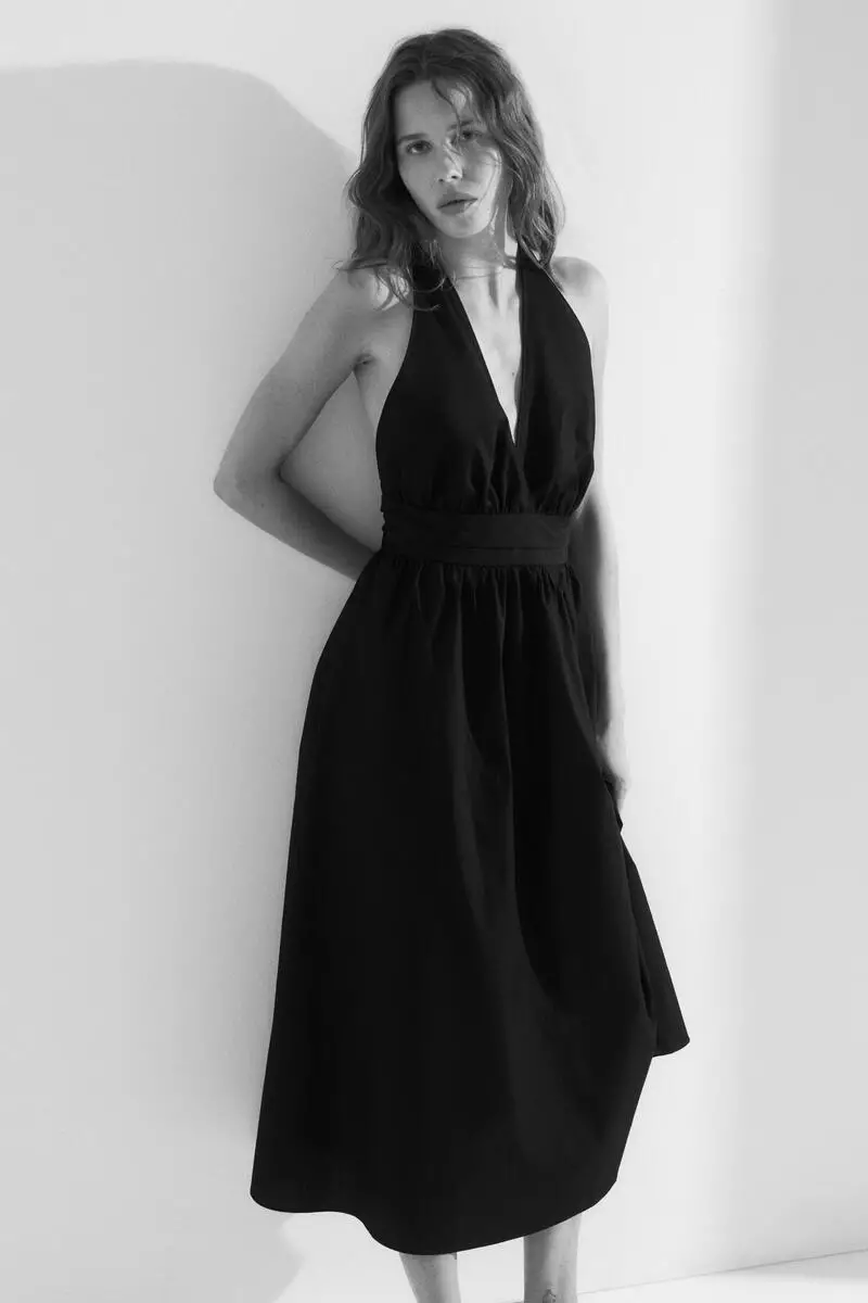 Cotton halterneck dress