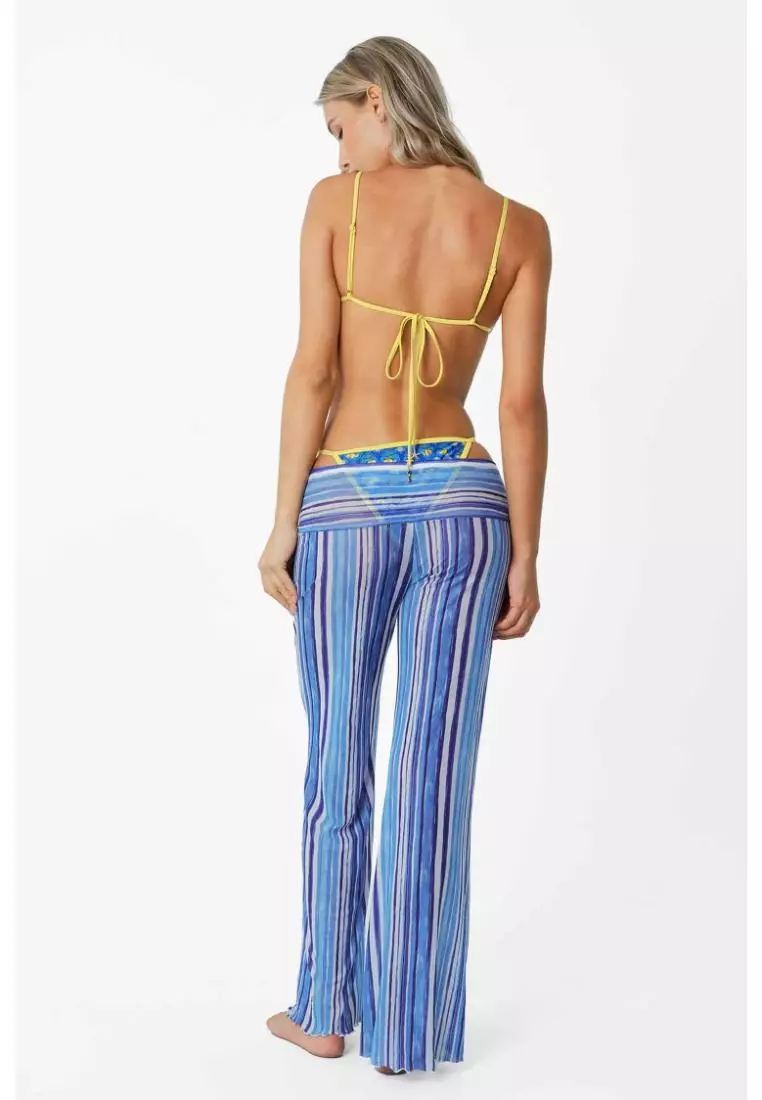 Caitlin Low Waist Mesh Pants / Ocean Stripe