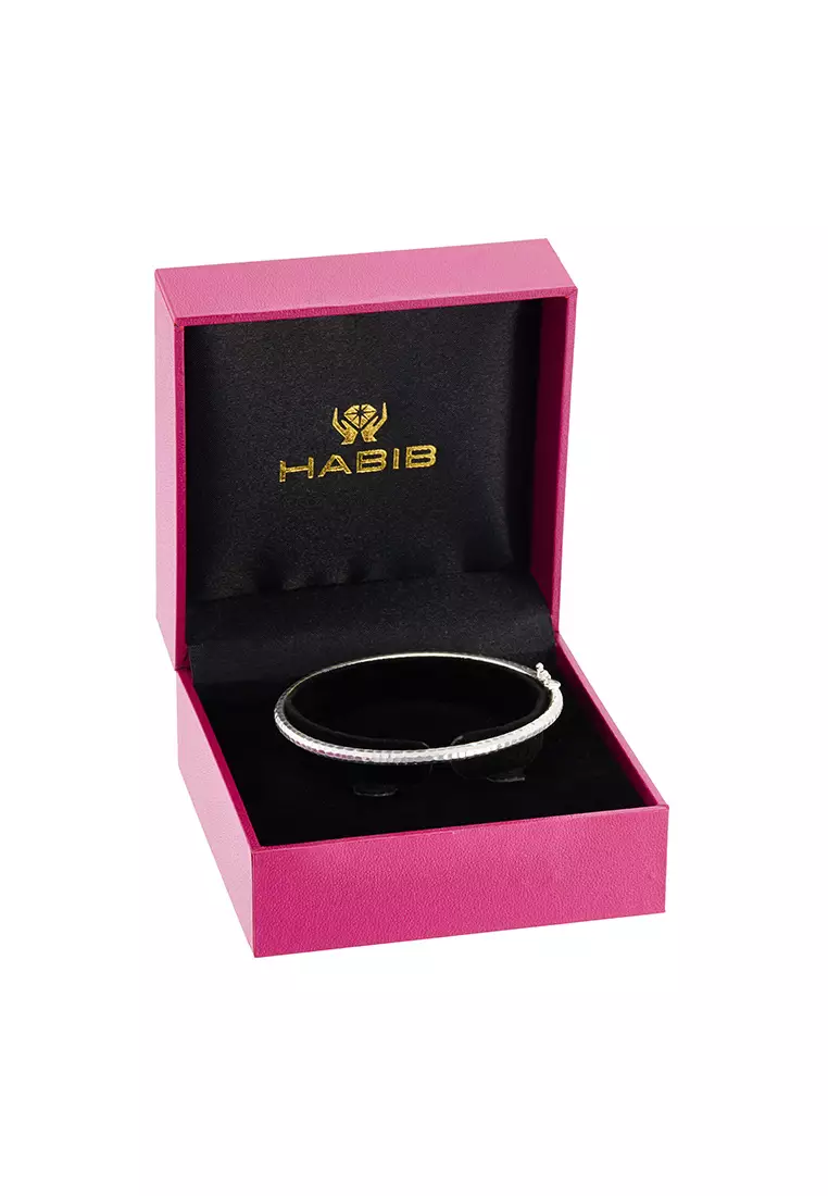 HABIB 925  Silver Bangle 203 S-TO3 DC WS