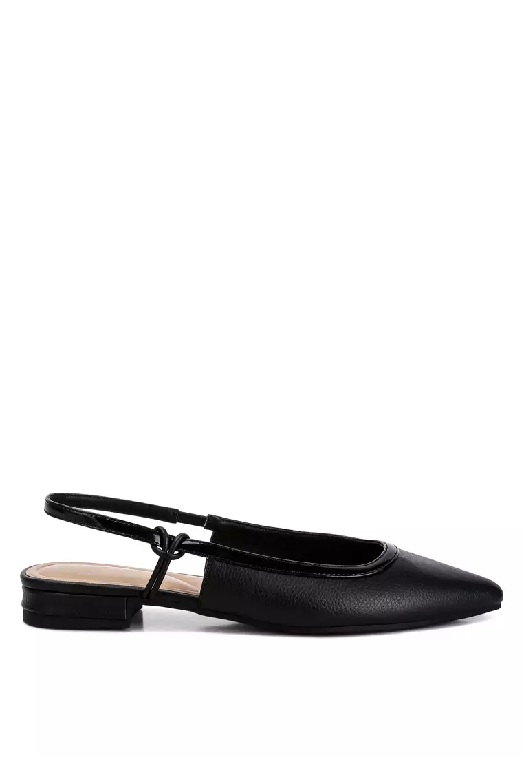 Discount on London Rag  shoes - SKU: Black Slingback Ballerinas