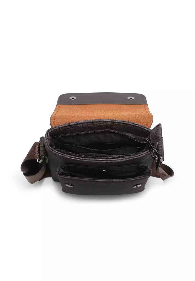Men's Sling Bag / Crossbody Bag (Tas Selempang Pria) - Cokelat