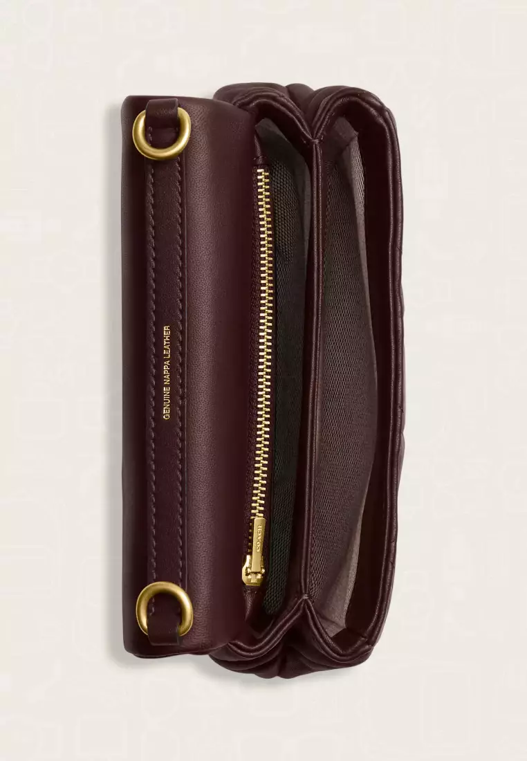 Coach Times Square Tabby Shoulder Bag 17 With Quilting Merlot