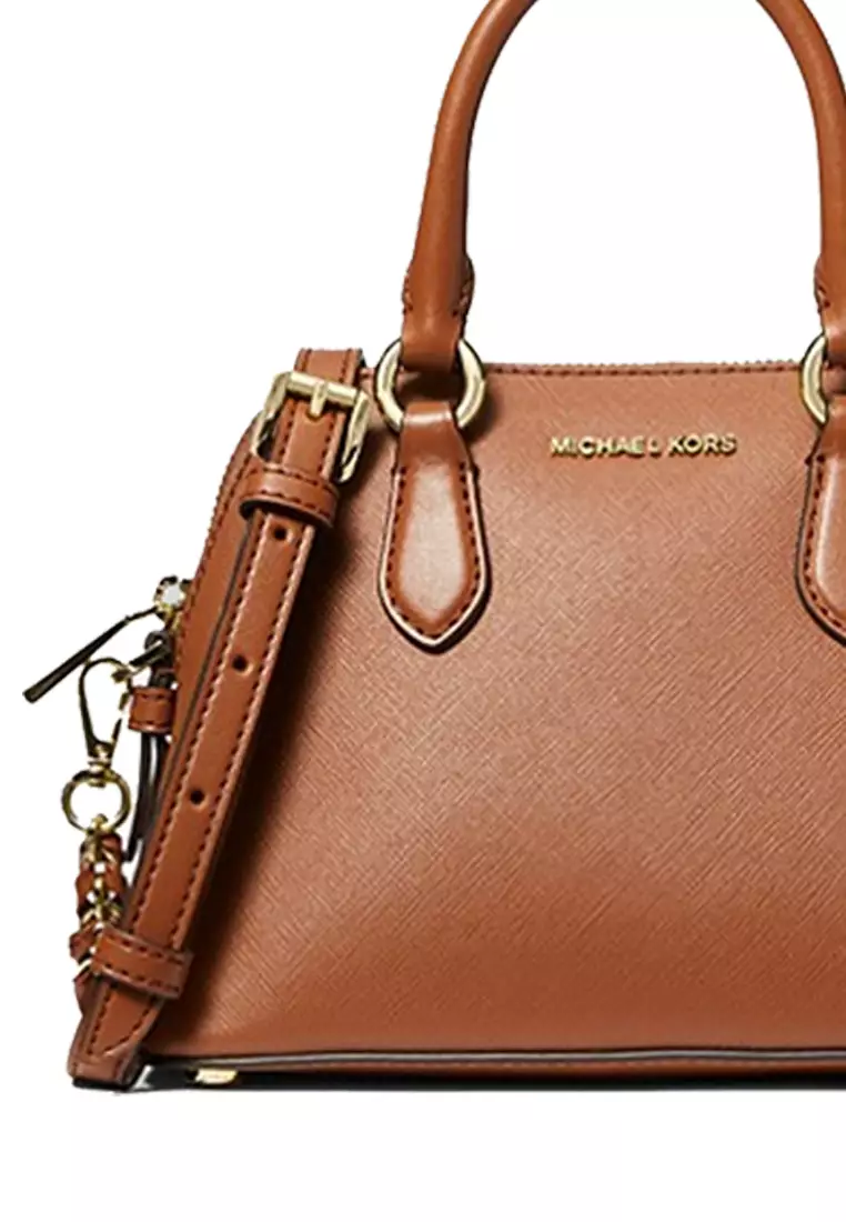 Michael Kors Veronica Extra-Small Saffiano Leather Crossbody Bag (Luggage)  32S3G6VC0L-230
