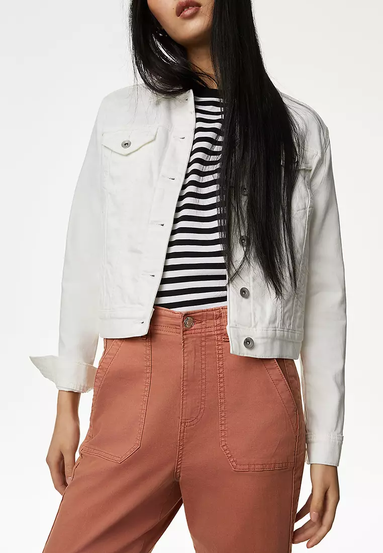 Cotton Blend Slim Fit Ankle Grazer Joggers