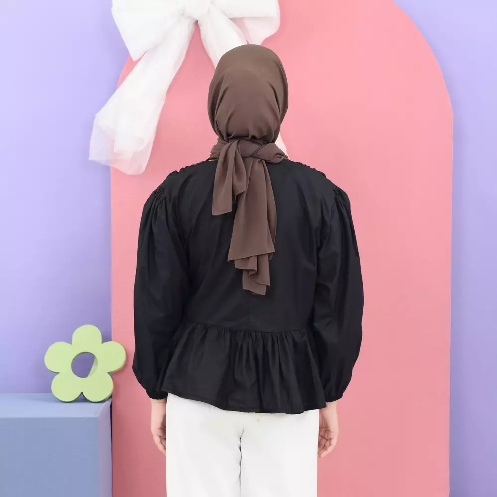 Liora Rubber Blouse - Black M19502 R75S6