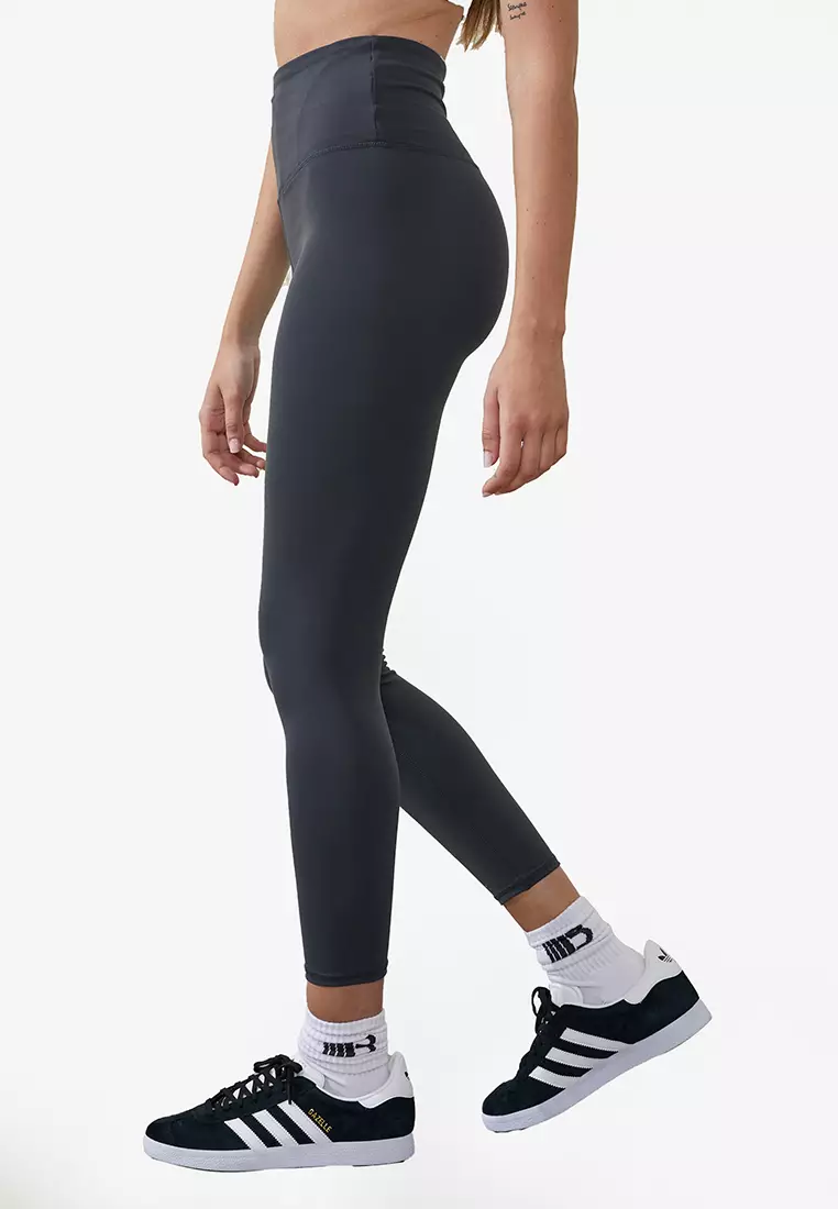 Womens high waisted compression 7/8 leggings adidas AEROKNIT 78 T W pink