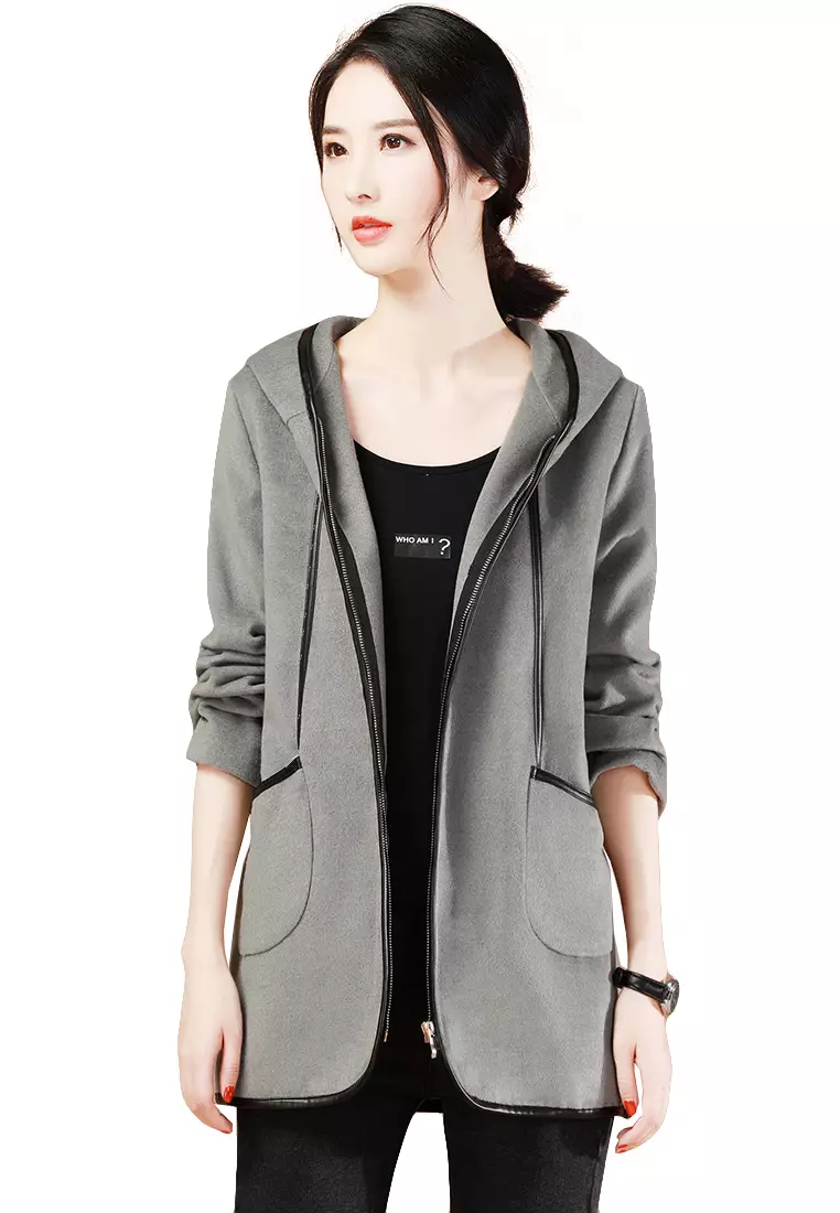 Girls grey wool discount coat