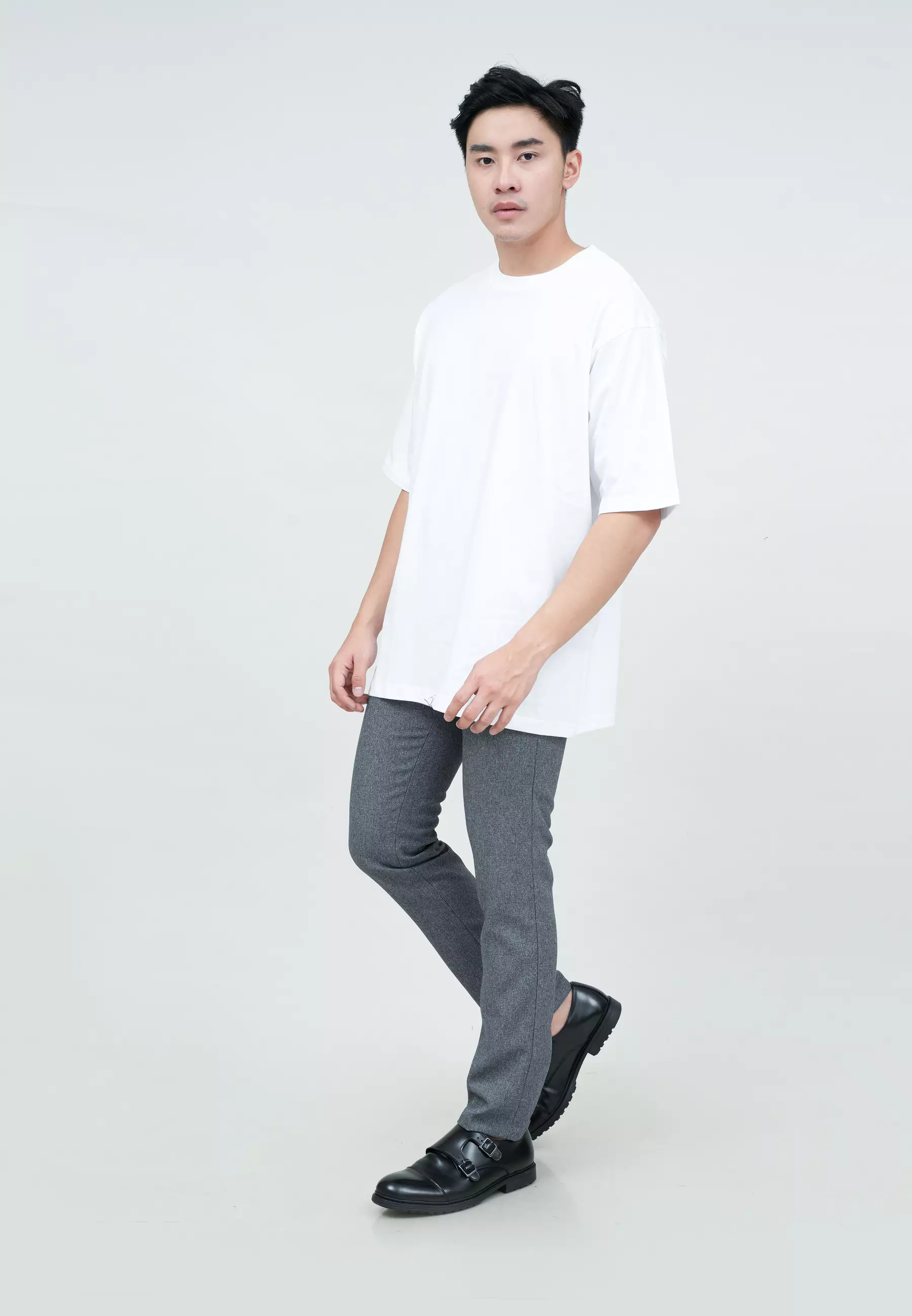 Houseofcuff Kaos Oversized T- shirt Pria Unisex Tebal Oversize Putih