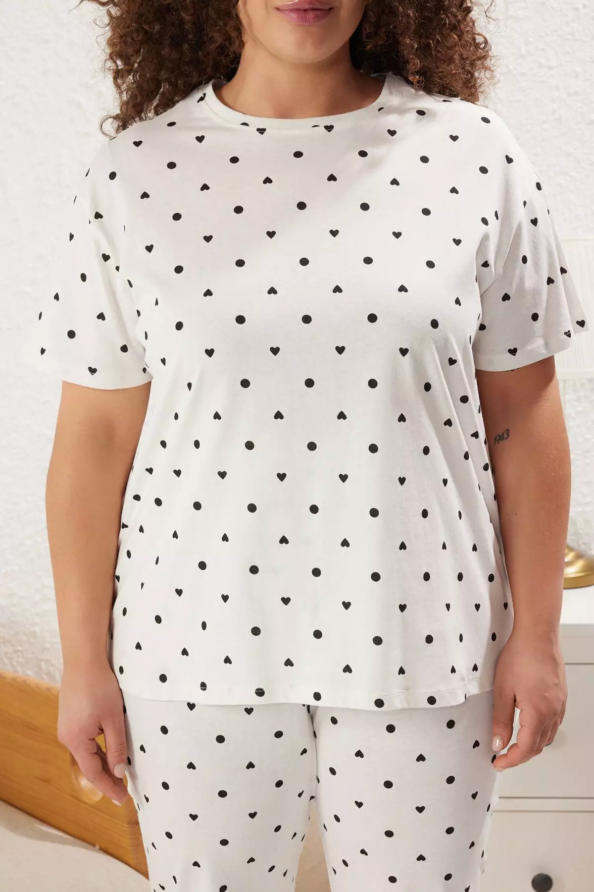 Hearts print Pyjamas Set