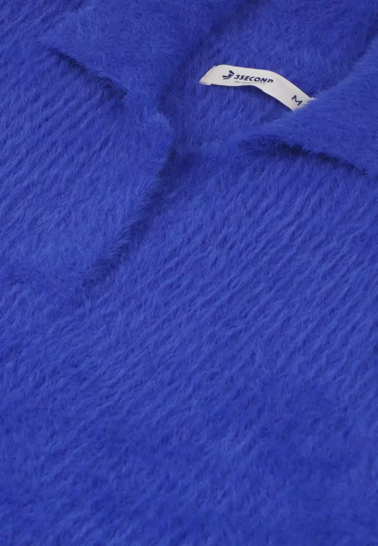 3Second Women's Polo V-Neck Shirt Knitwear Nylon C041123