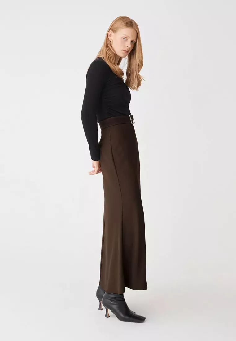 Caris Flared Maxi Skirt