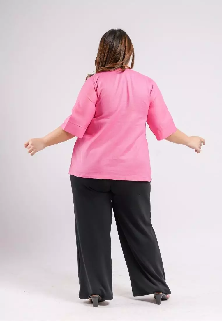 Plus Size Blouse Cheryl Pink
