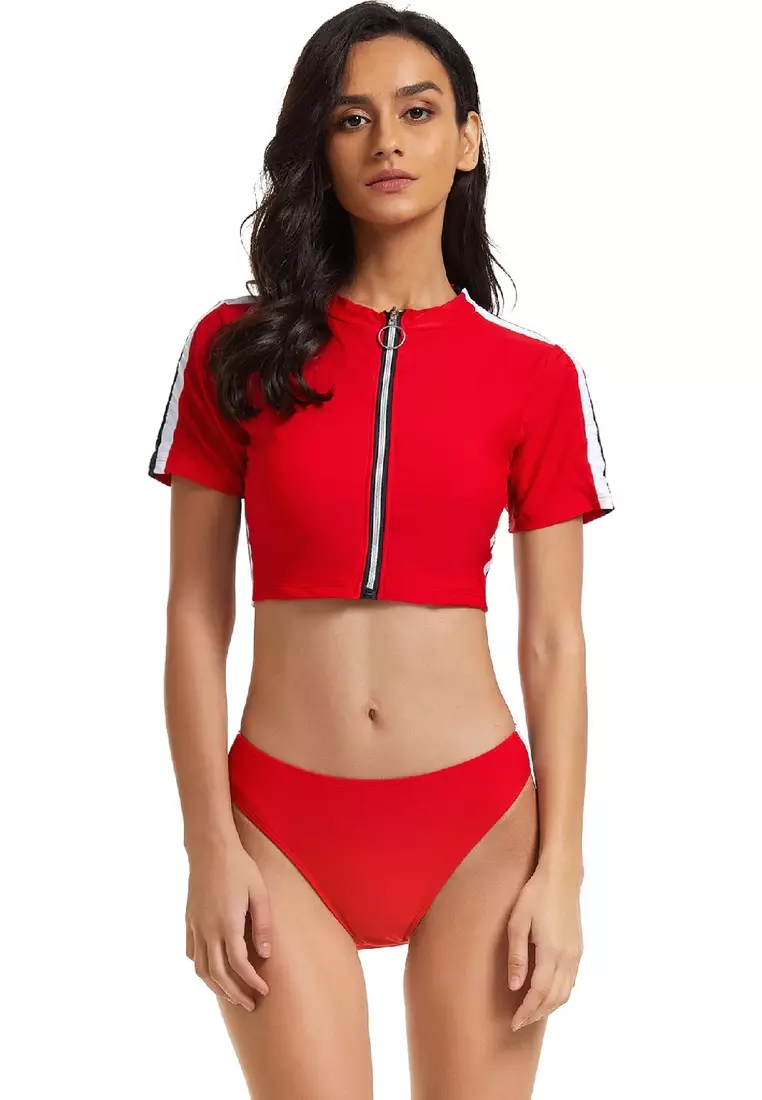 Buy XAFITI High Waist Sports Sunscreen Split Swimsuit 2024 Online