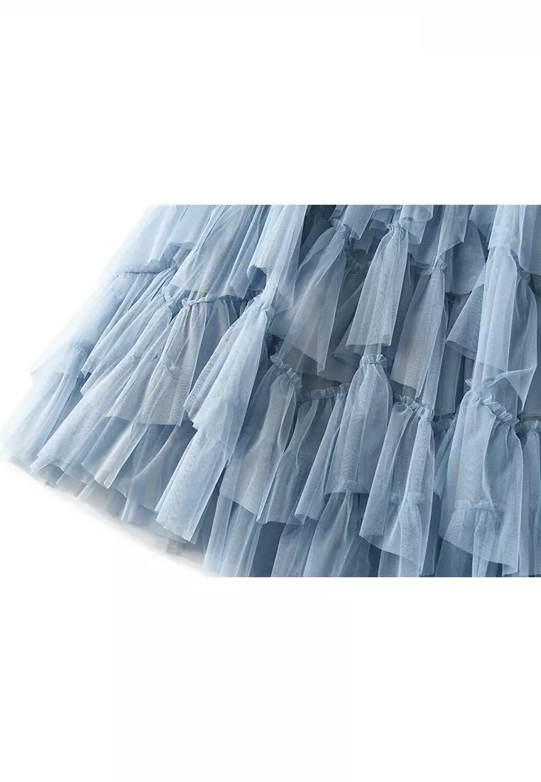 Spring/Summer Puffy Tulle Mesh Tiered Skirt AF1219