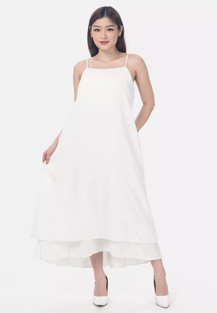 Caitlin Long Dress in White