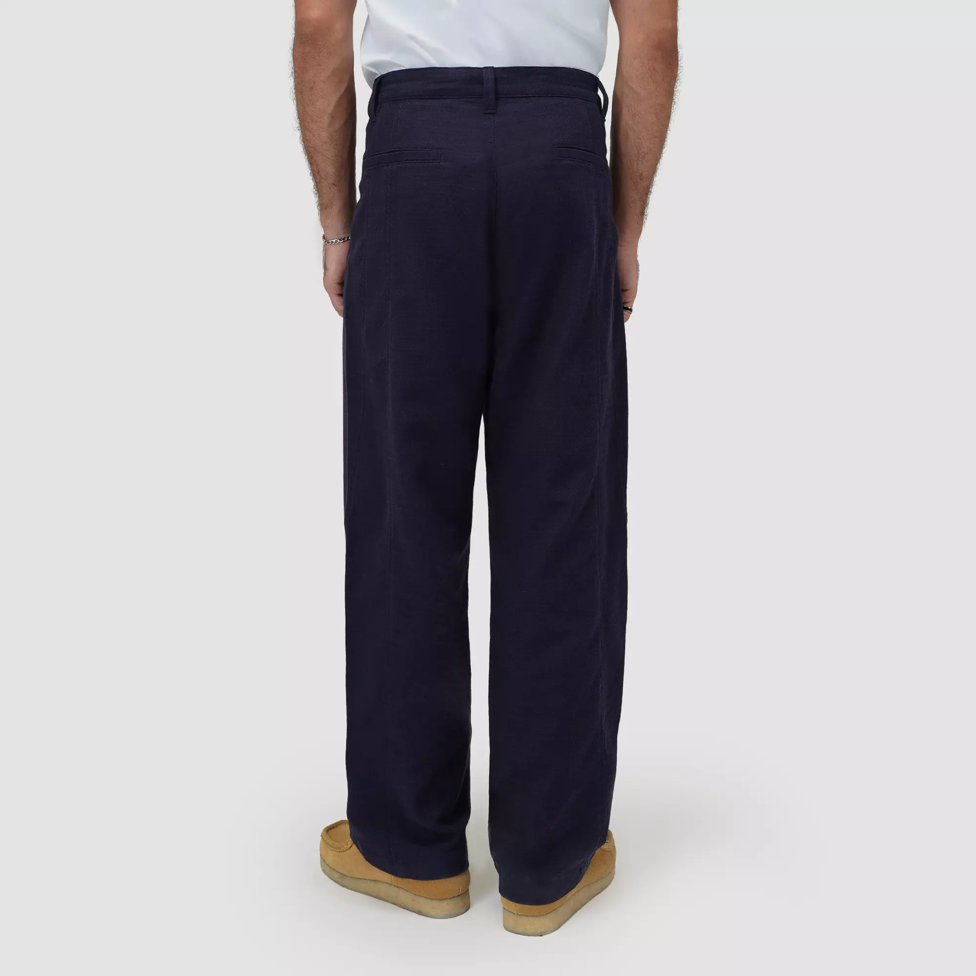 CELCIUS Wide Leg Jaquard Trousers I31000489C Navy